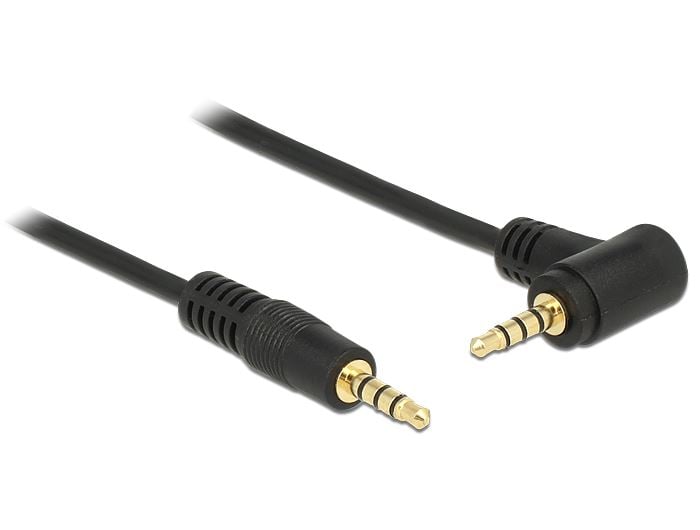 Delock 3,5 mm sztereó jack összekötő kábel 1m fekete (84737)