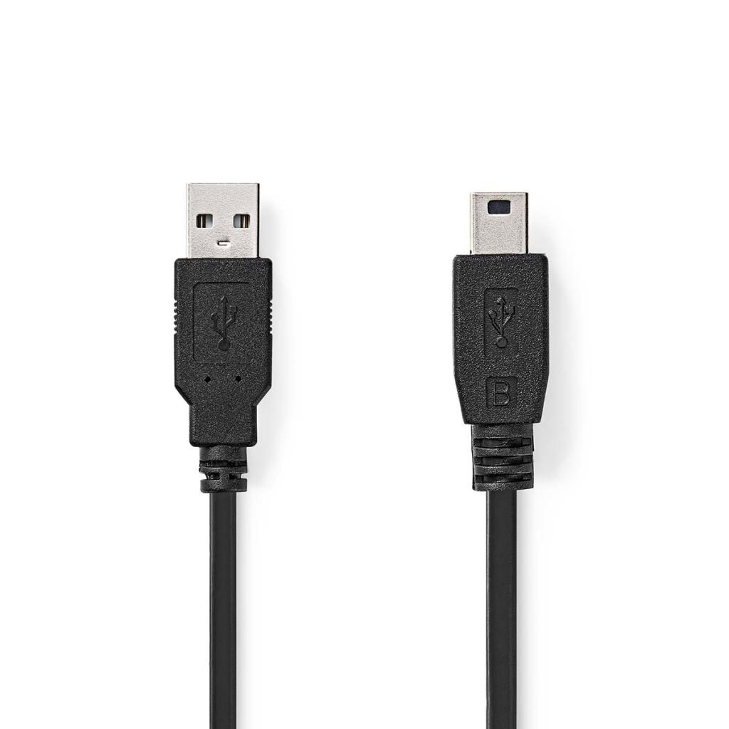 Nedis CCGP60300BK10 USB-A - USB Mini-B kábel 1m fekete