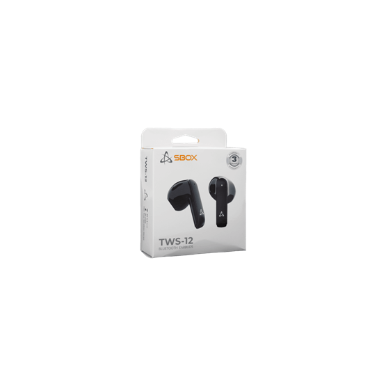 SBOX EB-TWS12B bluetooth v5.4 in-ear fülhallgató mikrofonnal EDR Fekete SBOX EB-TWS12B bluetooth v5.4 in-ear fülhallgató mikrofonnal EDR Fekete