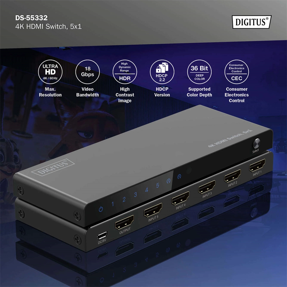 Digitus DS-55332 4K HDMI Switch