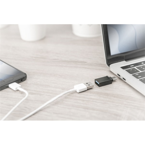 Assmann USB A -> USB C adapter fekete (AK-300506-000-S)