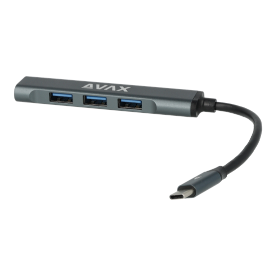 AVAX HB601 CONNECT+ Type C - 4xUSB 3.0 HUB AVAX HB601 CONNECT+ Type C - 4xUSB 3.0 HUB