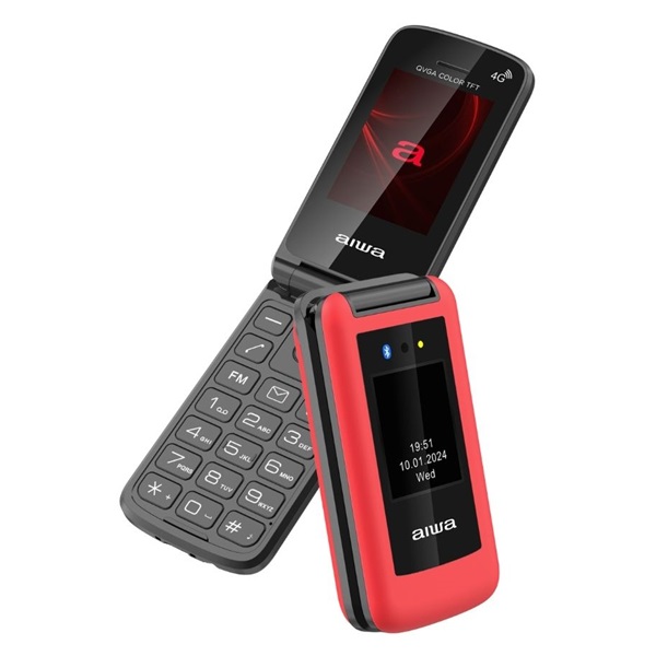 Aiwa FP-30-4G/RD 2,4" DualSIM mobiltelefon Piros 