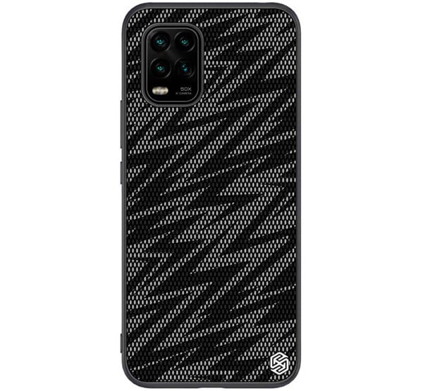 NILLKIN TWINKLE szilikon telefonvédő (közepesen ütésálló, műanyag hátlap, környezetbarát, csillogó) FEKETE [Xiaomi Mi 10 Lite 5G]