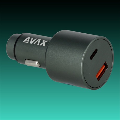 AVAX CC680B CARLY+ 140W USB A+Type C fekete autós töltő