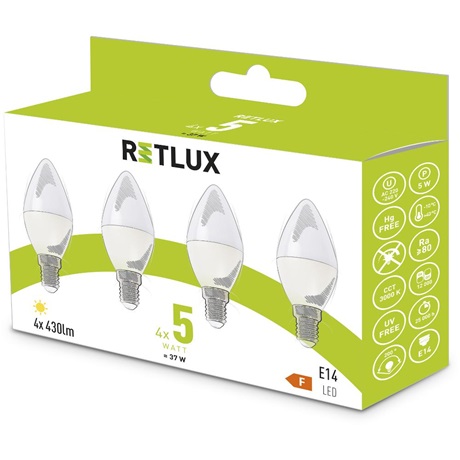 Retlux REL 35 LED IZZÓ LED C37 4X5W E14 WW