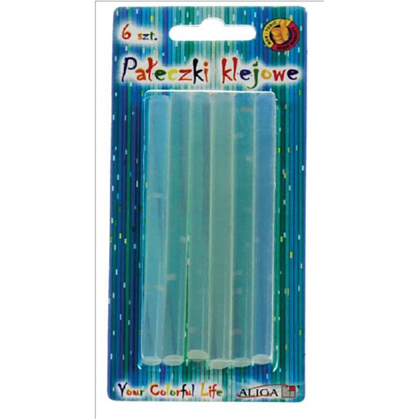 Aliga 6db-os 7mm áttetsző ragasztórúd Aliga 6db-os 7mm áttetsző ragasztórúd