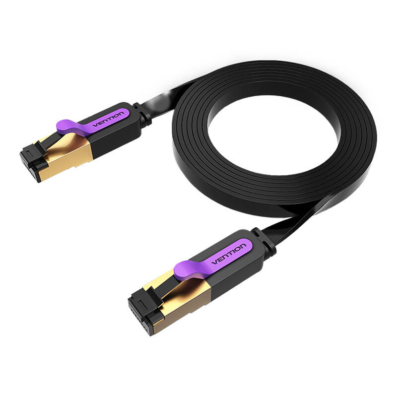 Flat UTP Category 7 Network Cable Vention ICABJ 5m Black Flat UTP Category 7 Network Cable Vention ICABJ 5m Black