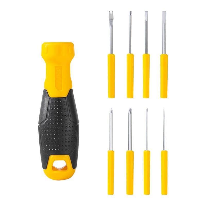 Deli Tools precíziós csavarhúzó készlet cserélhető bitfejjel 8db (EDL636009)