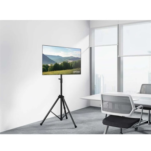 Manhattan Háromlábú dönthető max.VESA:600x400 37"-70"-ig TV állvány Fekete Manhattan Háromlábú dönthető max.VESA:600x400 37"-70"-ig TV állvány Fekete