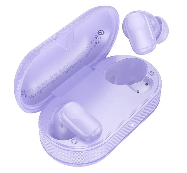 Hoco EQ19 bluetooth fülhallgató SZTEREO (v5.4, TWS, mikrofon + töltőtok) LILA (EQ19_P) Hoco EQ19 bluetooth fülhallgató SZTEREO (v5.4, TWS, mikrofon + töltőtok) LILA (EQ19_P)