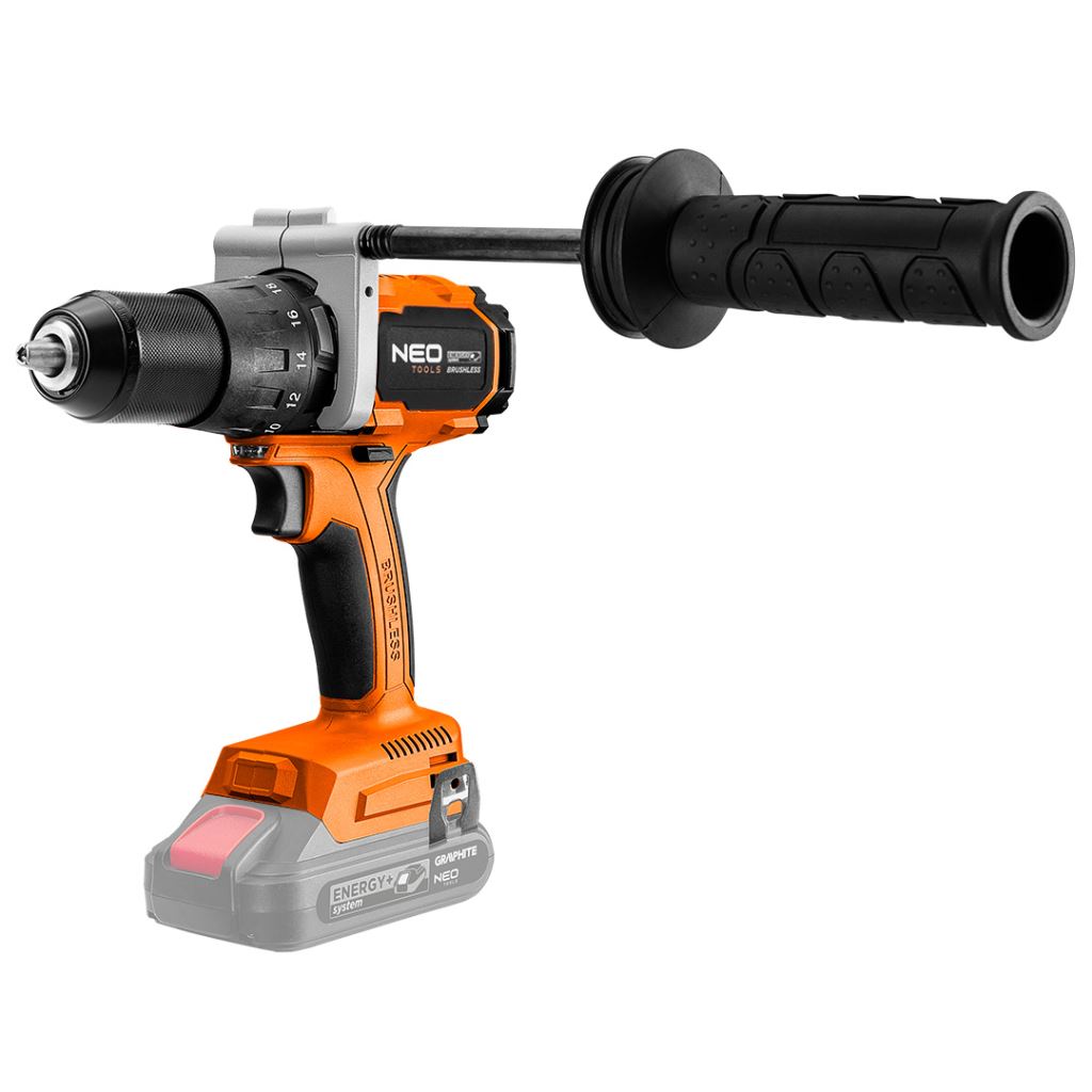 NEO Tools akkumulátoros szénkefementes fúró, csavarozó, ütvefúró akkumulátor nélkül (04-616) NEO Tools akkumulátoros szénkefementes fúró, csavarozó, ütvefúró akkumulátor nélkül (04-616)
