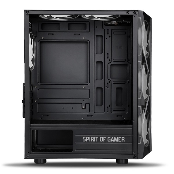 Spirit of Gamer Rogue VII RGB  fekete ablakos ATX Számítógépház  