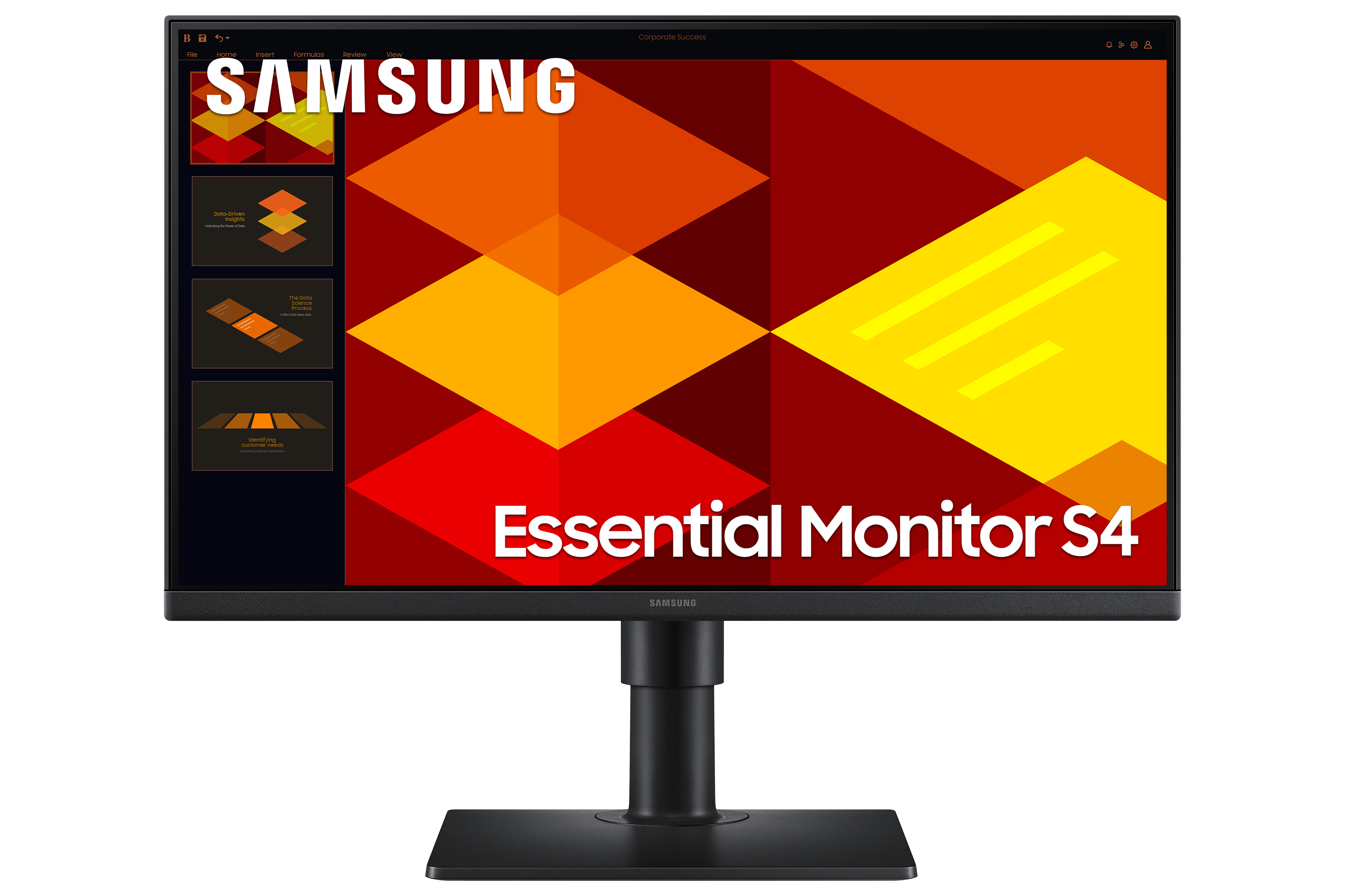 SAMSUNG 22" S40GD Monitor - 1920x1080, Full HD, LED, IPS, 100Hz, 5ms, Pivot, Fekete