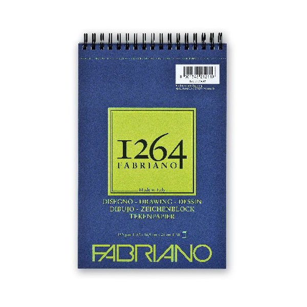 Fabriano 1264 Drawing 180g A5 30lapos spirálkötött rajztömb Fabriano 1264 Drawing 180g A5 30lapos spirálkötött rajztömb