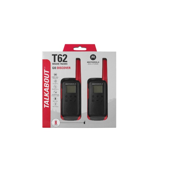 Motorola TLKR T62 Walkie Talkie készülék piros (01-04-0976) 2db