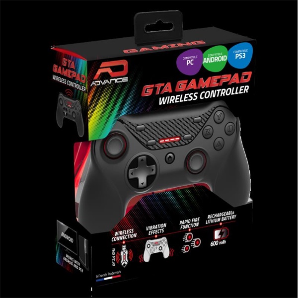 Advance Gamepad Vezeték Nélküli  GTA Gamepad  USB Fekete-piros 