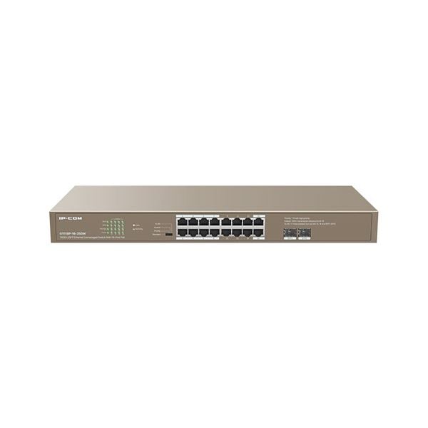 IP-COM 16x 1Gbps PoE + 2x SFP switch (G1118P-16-250W)