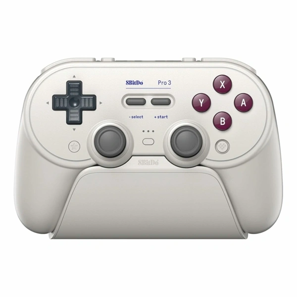 8BitDo Pro 3 Nintendo Switch Switch 2 PC SteamOS Mobil TMR Joystick G Classic vezeték nélküli kontroller Fehér