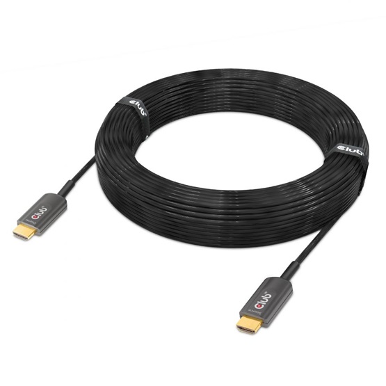 Club3D Ultra High Speed HDMI™ Certified AOC Cable 4K120Hz/8K60Hz Unidirectional M/M 20m/65.6ft Club3D Ultra High Speed HDMI™ Certified AOC Cable 4K120Hz/8K60Hz Unidirectional M/M 20m/65.6ft