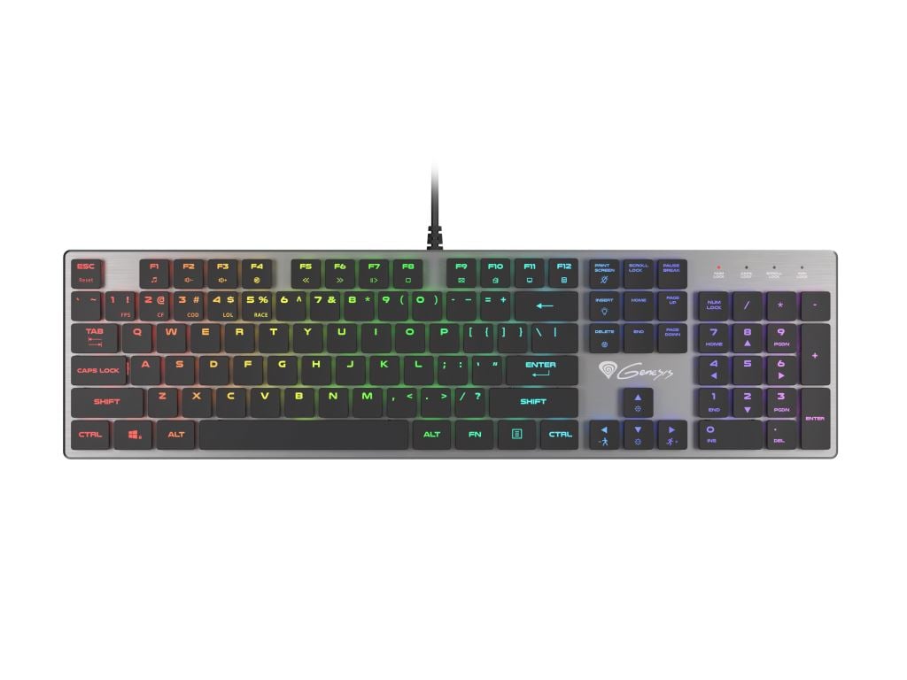 Genesis NKG-1587 Thor 420 RGB Slim Blue mechanikus US billentyűzet  