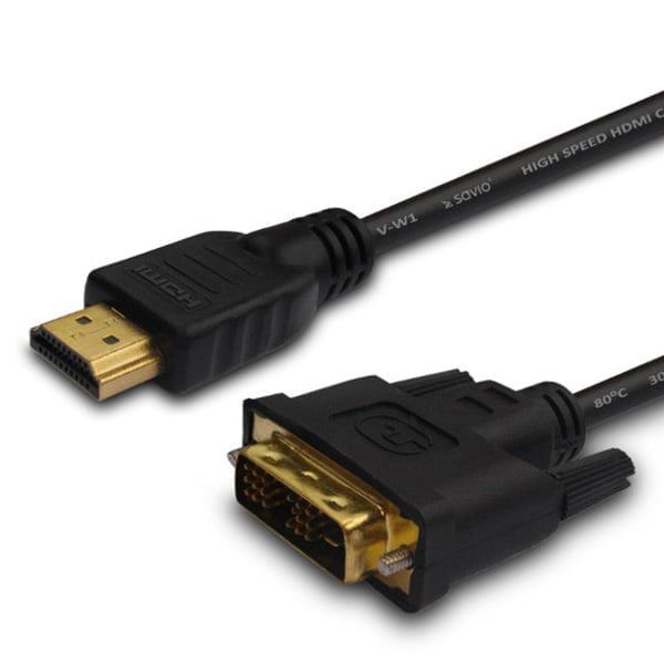 Savio CL-10 HDMI - DVI kábel 1.5m fekete