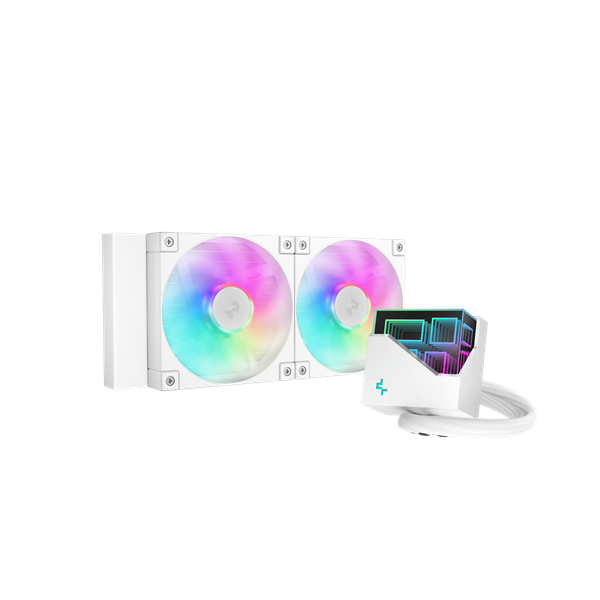 DeepCool CPU Water Cooler LT240 WH ARGB max 19dB max. 145,86 m3/h 2x12cm fehér DeepCool CPU Water Cooler LT240 WH ARGB max 19dB max. 145,86 m3/h 2x12cm fehér
