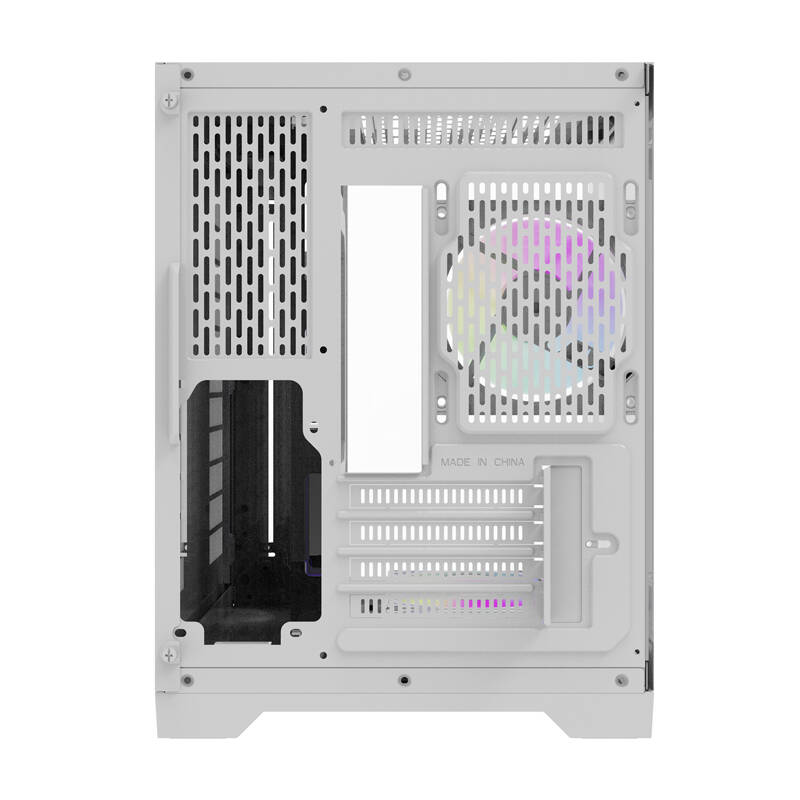 Darkflash FT418 számítógépház + 6 ARGB ventilátor Fehér 