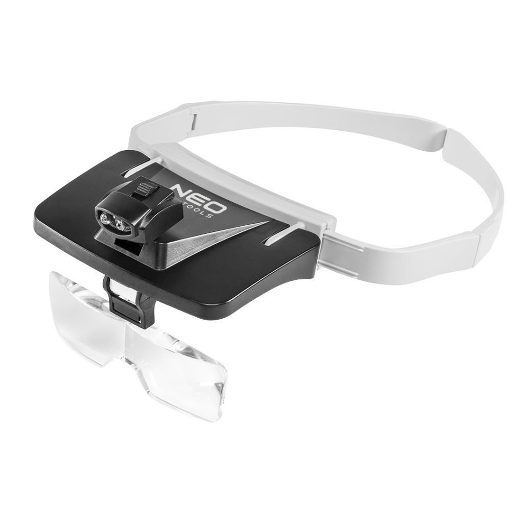 Neo Tools 06-130 Fejpántos nagyító, 5 lencsével, LED-es világítással Neo Tools 06-130 Fejpántos nagyító, 5 lencsével, LED-es világítással