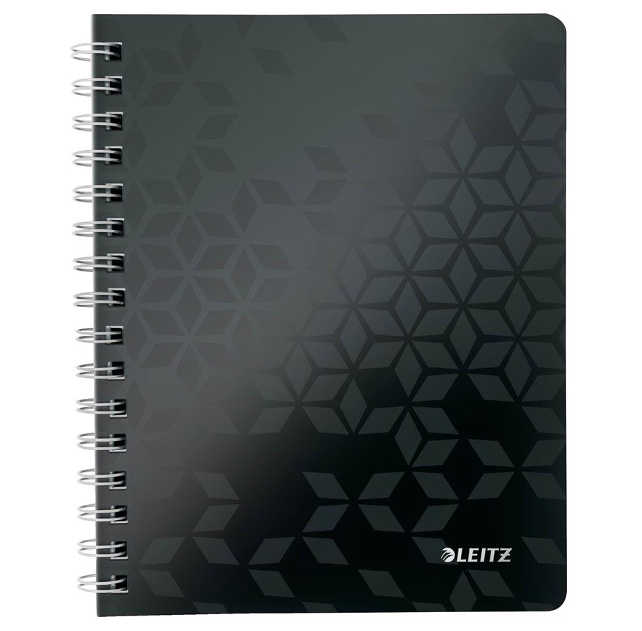 Leitz WOW spirálfüzet A5, kockás, fekete (46410095) Leitz WOW spirálfüzet A5, kockás, fekete (46410095)