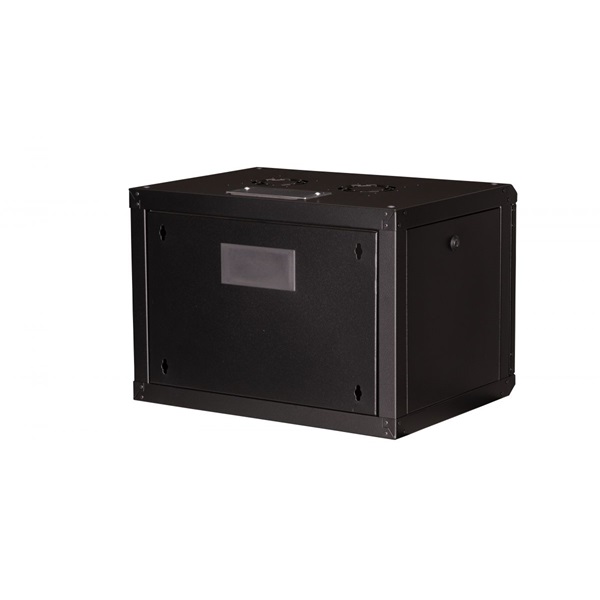 Equip Fali Rackszekrény EPM-07-6045-B-CBAA  19" 7U 600x450mm előre szerelt Fekete 
