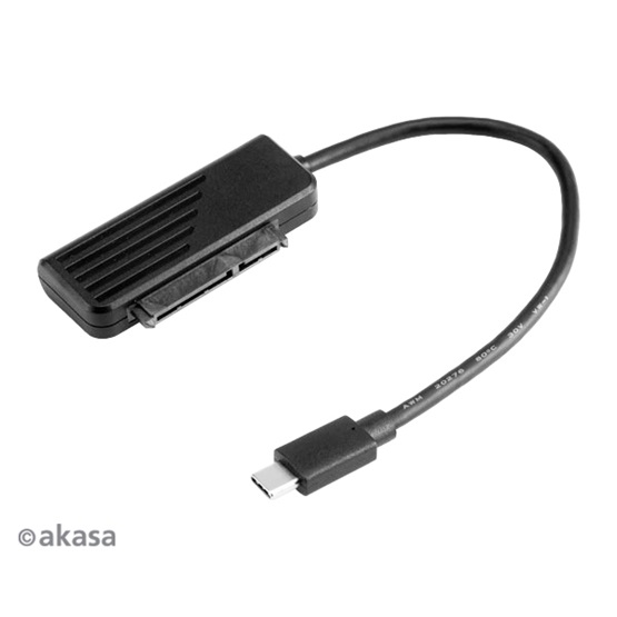  Akasa AK-AU3-06BK USB3.1 Type-C kábel 2,5" SATA 20cm SSD ÉS HDD adapter    