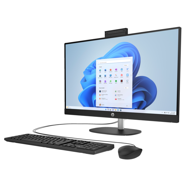 HP AIO 27-cr0008nn 27" FHD AG IPS 300d, Core i3-N300 2.4GHz, 8GB, 512GB SSD, Win 11, fekete