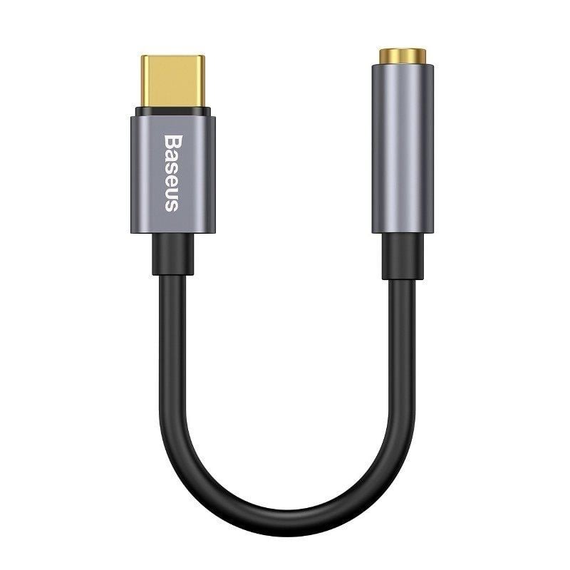 Baseus L54 USB-C - mini jack 3,5 mm audioadapter szürke (CATL54-0G) Baseus L54 USB-C - mini jack 3,5 mm audioadapter szürke (CATL54-0G)
