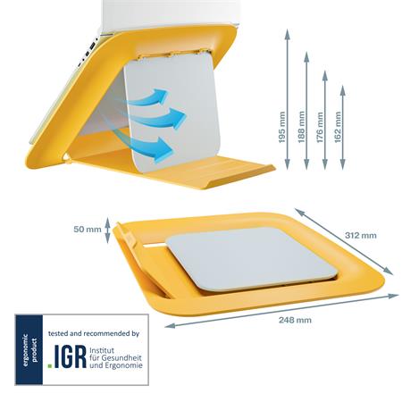 LEITZ "Ergo Cosy" Laptop állvány Melegsárga