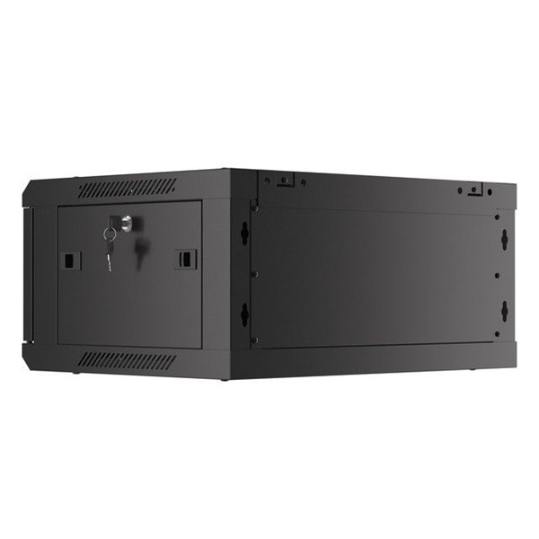Lanberg 4U 19" fali rack szekrény 600x450mm fekete (WF01-6404-10B)
