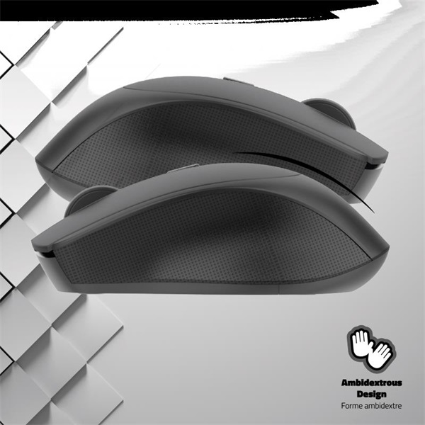 Advance vezeték nélküli FEEL WIRELESS  1600 DPI  4 gomb Egér Fekete 