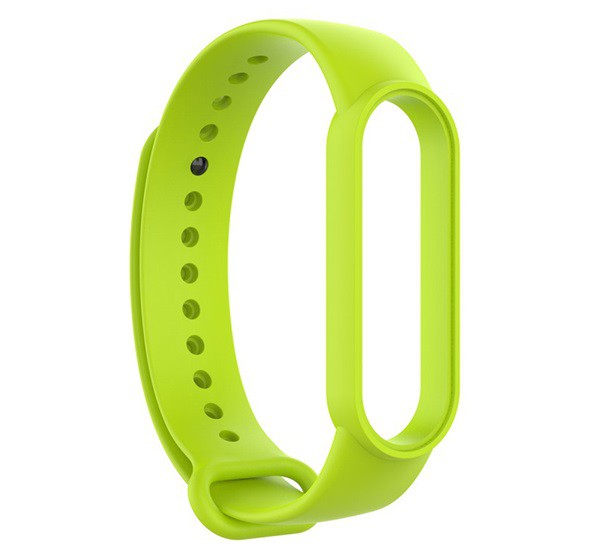 Pótszíj (szilikon, állítható, 15 mm, speciális) LIMEZÖLD [Xiaomi Mi Band 6 ]