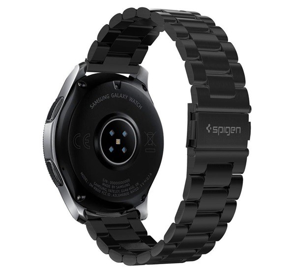 SPIGEN MODERN FIT pótszíj (univerzális, 22 mm fém, állítható) FEKETE [Honor Watch GS 3]