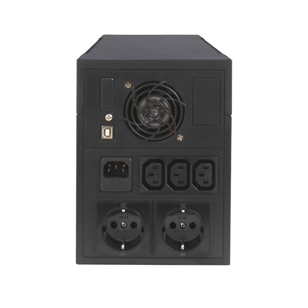ABLEREX UPS, GLAMOR, GR450, 1xIEC+1xSchuko, 450VA (270 W) LINE-INTERACTIVE szünetmentes tápegység, torony, LCD