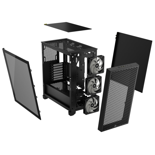 CORSAIR 3000D RGB számítógépház Fekete