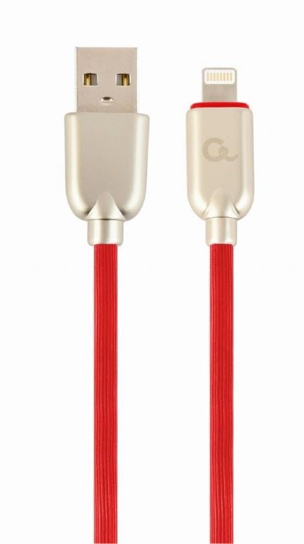 Gembird 8-pin - USB-A adat- és töltőkábel 2m piros (CC-USB2R-AMLM-2M-R) Gembird 8-pin - USB-A adat- és töltőkábel 2m piros (CC-USB2R-AMLM-2M-R)