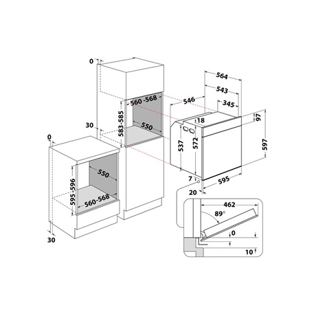 Whirlpool WOI4S8PPM1SB Beépíthető elektromos sütő Whirlpool WOI4S8PPM1SB Beépíthető elektromos sütő