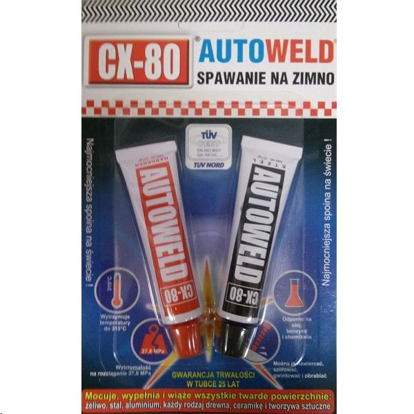AUTOWELD hideghegesztő epoxygyanta, 2 x 27 g (CX-80) AUTOWELD hideghegesztő epoxygyanta, 2 x 27 g (CX-80)