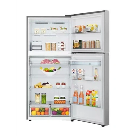 Lg GTFV61PYBQD  Felülfagyasztós hűtőszekrény, E energiaosztály, Inox