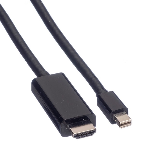 Value kábel Mini DisplayPort 1.2 - HDMI (UHDTV), Mini DP-UHDTV, 4K@60Hz, M/M, 3m, fekete (11.99.5797-10)