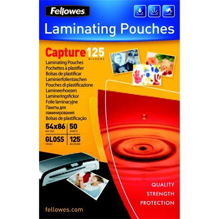 Fellowes Meleglamináló fólia, 54x86 mm, 125 mikron fényes, 50 db (5396602)