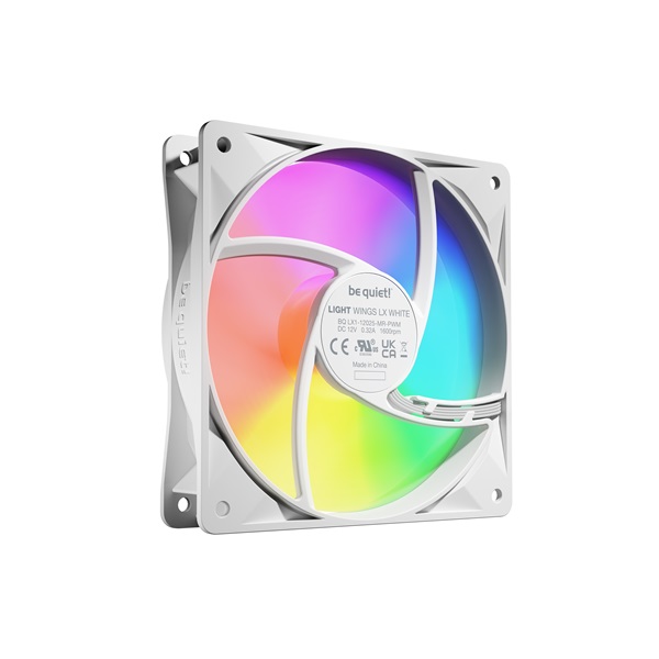 Be Quiet! 12cm  LIGHT WINGS LX 120mm PWM White Triple-Pack RGB Cooler Fehér 