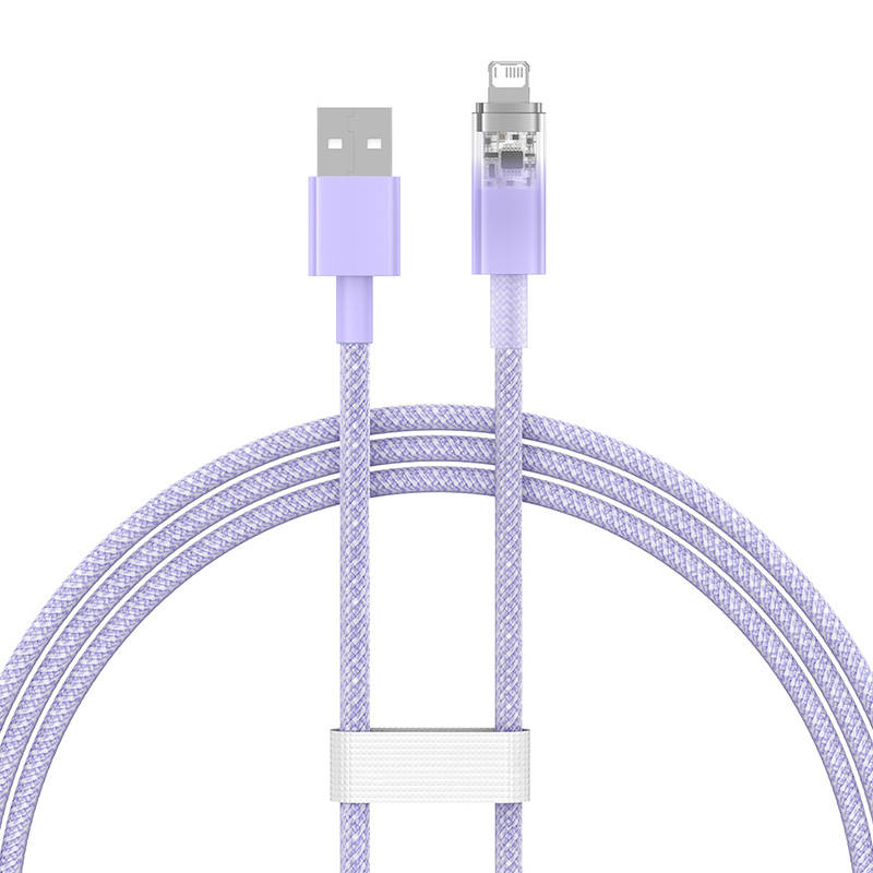 Fast Charging cable Baseus USB-A to Lightning Explorer Series 1m 2.4A (purple)