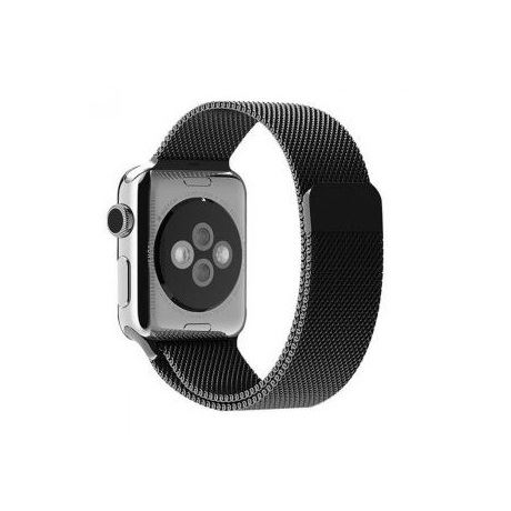 Mybandz Apple Watch 38/40mm Milánói fém óraszíj fekete (APW381556)